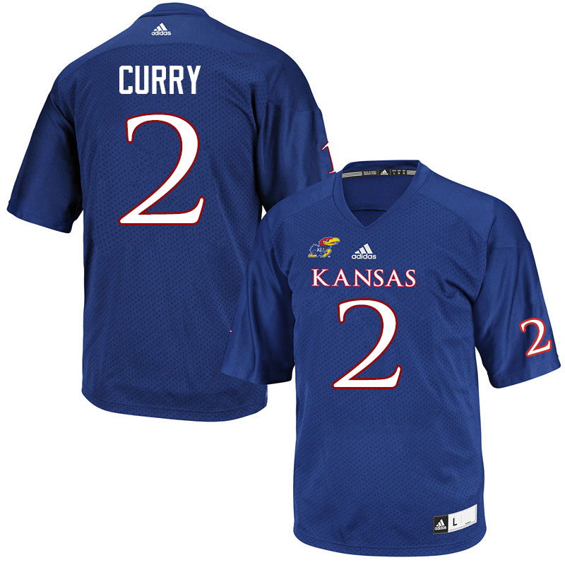 Men #2 Boobie Curry Kansas Jayhawks College Football Jerseys Sale-Royal - Click Image to Close